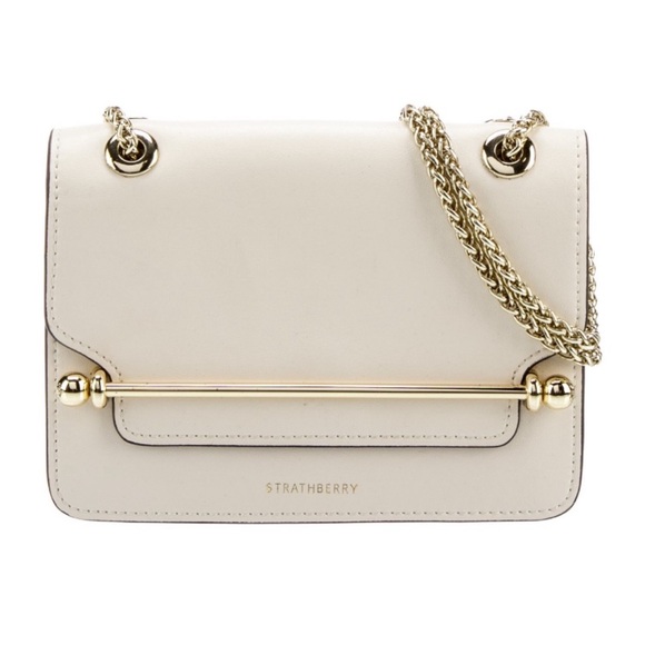 Strathberry Handbags - Strathberry Ivory East/West Mini with Gold Hardware